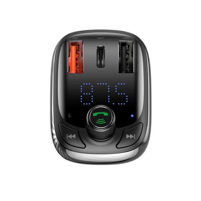 Автомобільний зарядний пристрій Baseus Overseas Edition 2x USB-A/USB-C (S-13) Black (CCMT000101)