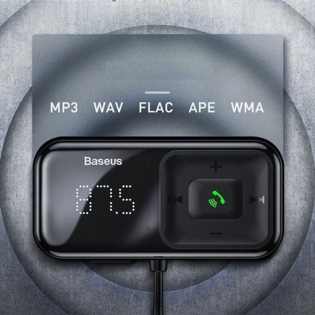 Автомобильное зарядное устройство Baseus S-16 Car Bluetooth MP3 Player Black (CCMT000201)