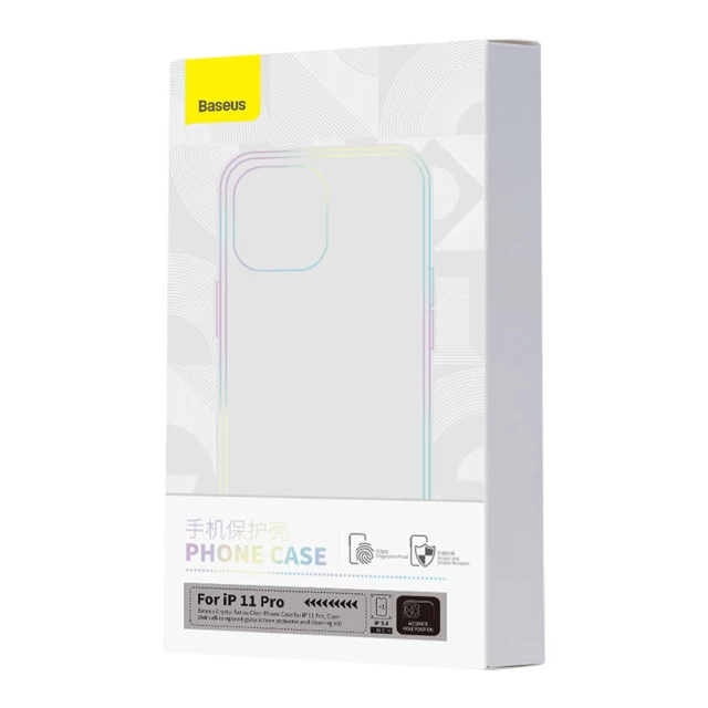 Чохол та захисне скло Baseus Crystal Clear with Cleaner Kit для iPhone 11 Pro Transparent (ARSJ000102)