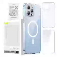 Чехол и защитное стекло Baseus Magnetic Crystal Clear with Cleaner Kit для iPhone 13 Pro Transparent with MagSafe (ARSJ010702)