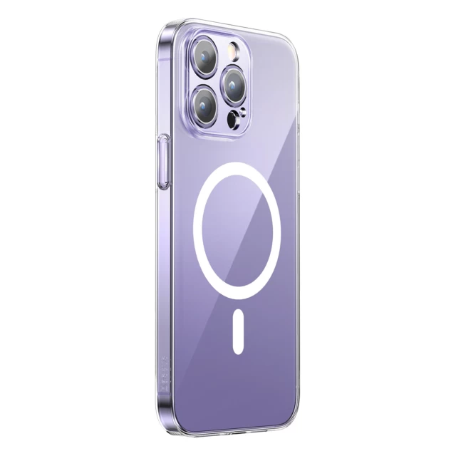 Чохол Baseus Crystal Magnetic Case with Transparent Glass для iPhone 14 Pro Max Transparent with MagSafe (ARSJ011202)