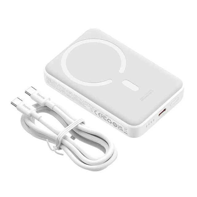 Портативное зарядное устройство Baseus Magnetic Mini 10000 mAh 30W White with MagSafe (PPCX110202)