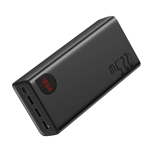 Портативное зарядное устройство Baseus Adaman 40000 mAh 22.5W with USB-A to micro USB Cable Black (PPAD020101)