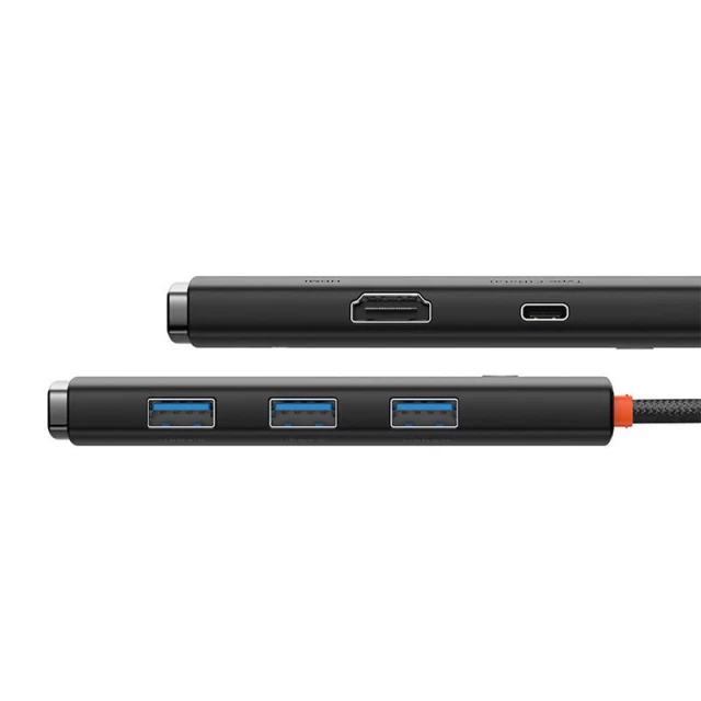 USB-хаб Baseus USB-C to USB-C | 3x USB-A | HDMI Black (WKQX080201)