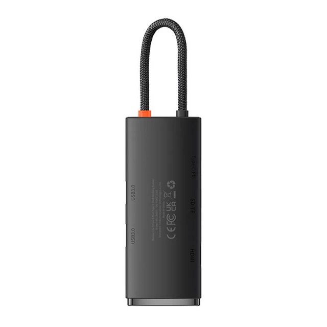 USB-хаб Baseus USB-C to 2x USB-A | USB-C | HDMI | SD/TF Black (WKQX080301)