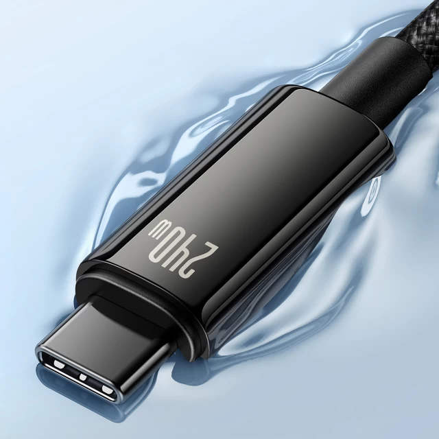 Кабель Baseus Tungsten Gold USB-C to USB-C 240W 2m Black (CAWJ040101)