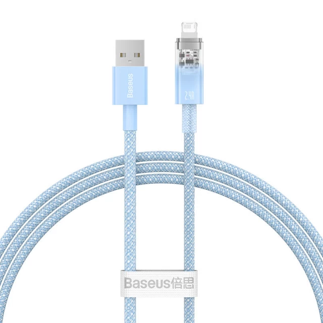 Кабель Baseus Explorer FC USB-A to Lightning 2.4A 1m Blue (CATS010003)