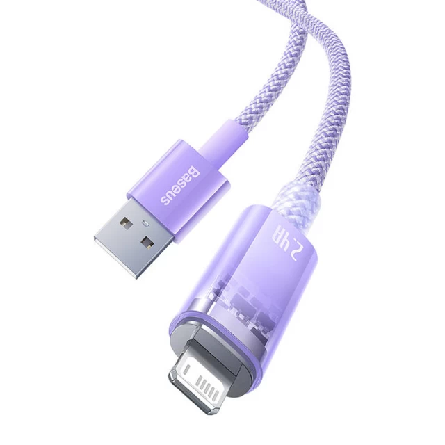 Кабель Baseus Explorer FC USB-A to Lightning 2.4A 2m Purple (CATS010105)