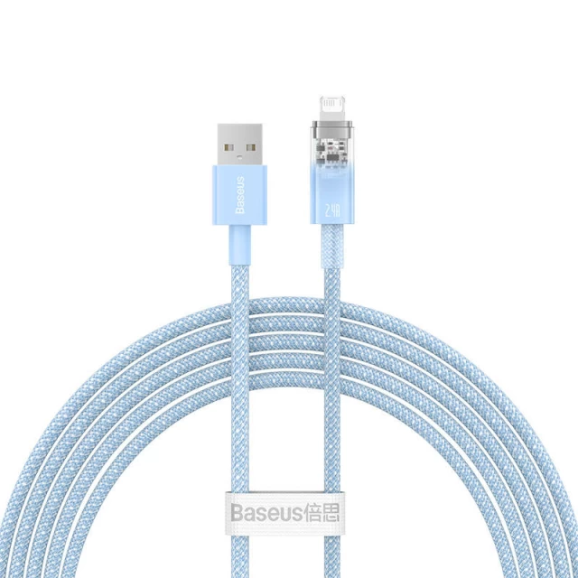 Кабель Baseus Explorer FC USB-A to Lightning 2.4A 2m Blue (CATS010103)