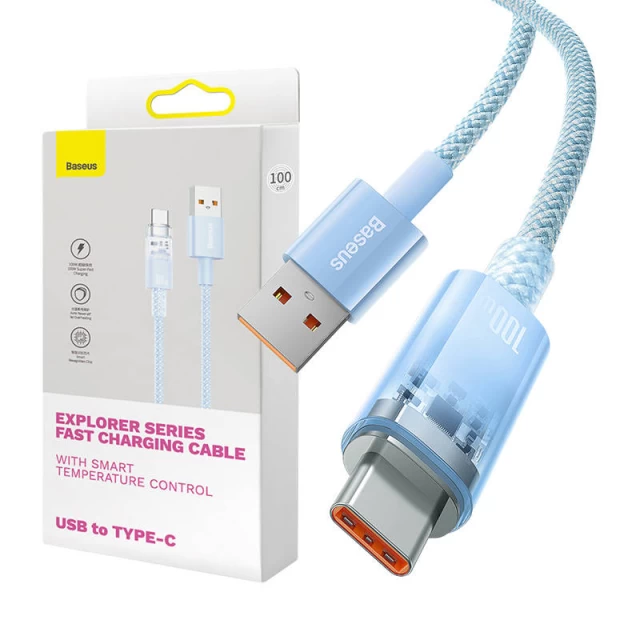 Кабель Baseus Explorer FC USB-A to USB-C 6A 1m Blue (CATS010403)