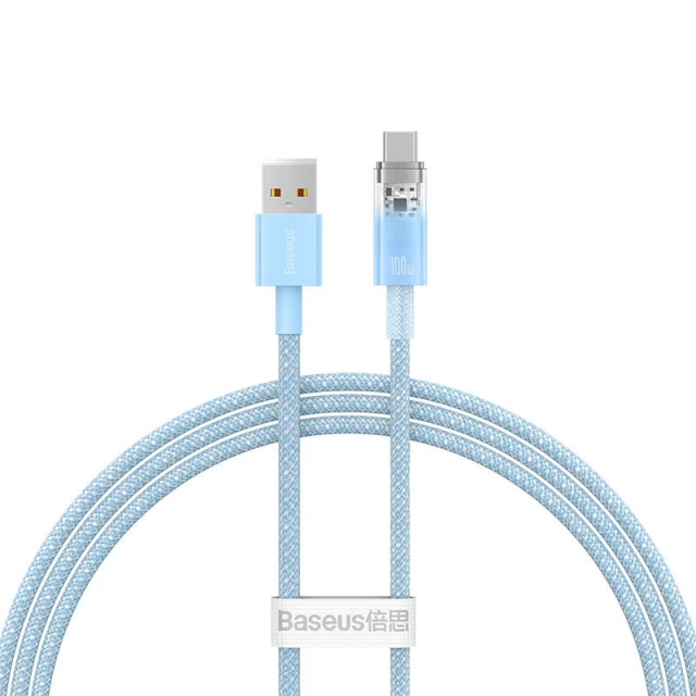 Кабель Baseus Explorer FC USB-A to USB-C 6A 1m Blue (CATS010403)