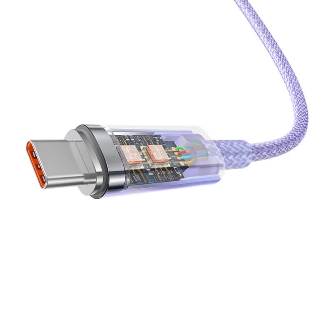 Кабель Baseus Explorer FC USB-A to USB-C 6A 2m Purple (CATS010505)