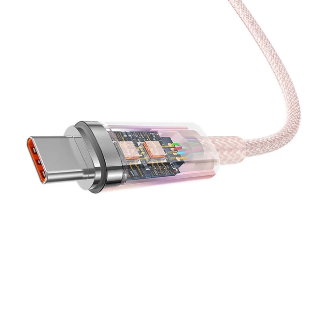 Кабель Baseus Explorer FC USB-A to USB-C 6A 2m Pink (CATS010504)