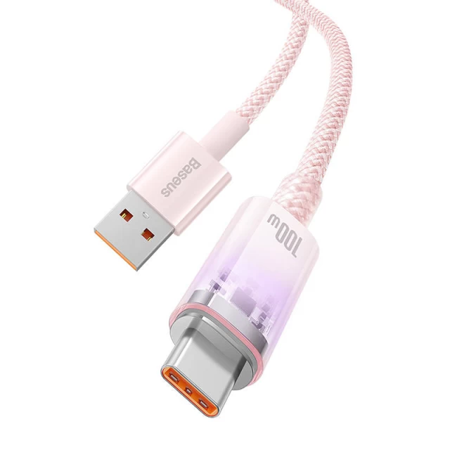 Кабель Baseus Explorer FC USB-A to USB-C 6A 2m Pink (CATS010504)