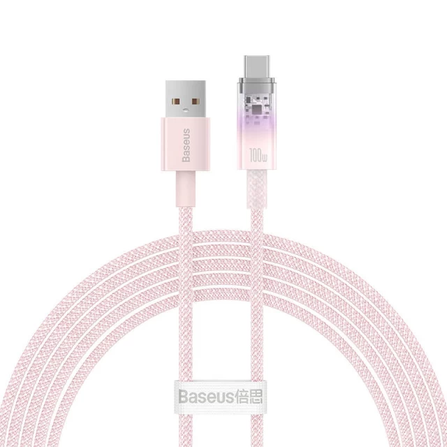 Кабель Baseus Explorer FC USB-A to USB-C 6A 2m Pink (CATS010504)