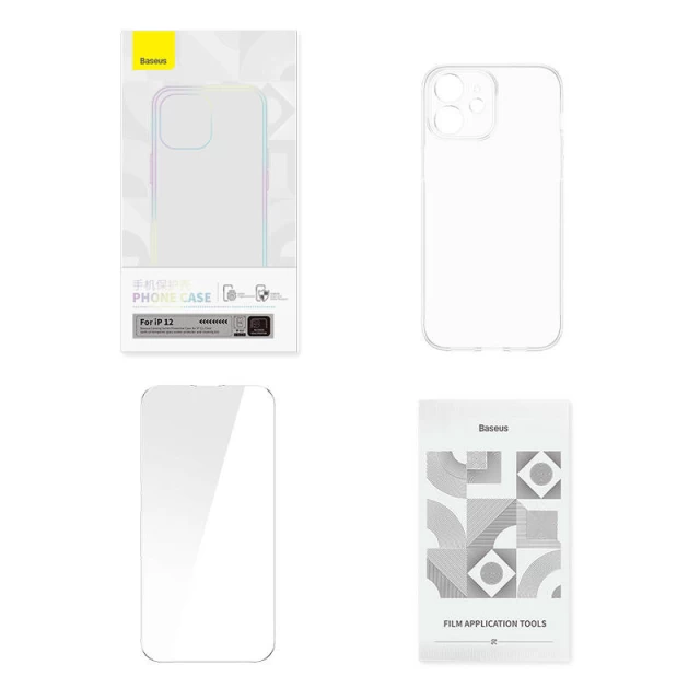 Чехол и защитное стекло Baseus Corning для iPhone 12 (P60112200201-00)