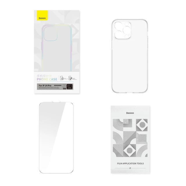 Чохол Baseus Corning Case with Transparent Glass для iPhone 14 Pro Transparent (P60112202201-01)