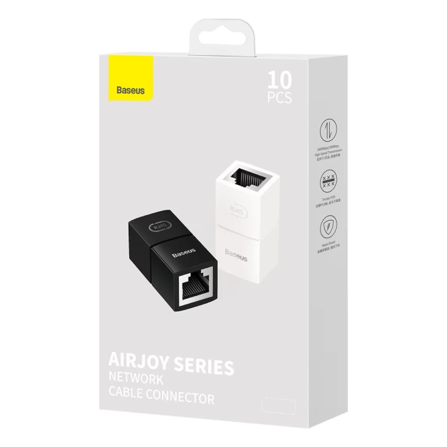 Сетевой соединитель кабеля Baseus AirJoy Series Ethernet RJ-45 (10 PCS) Black (B00131100111-02)