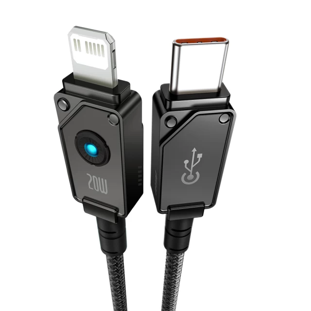 Кабель Baseus Unbreakable USB-C to Lightning 20W 480Mbps 2m Black (P10355803111-01)