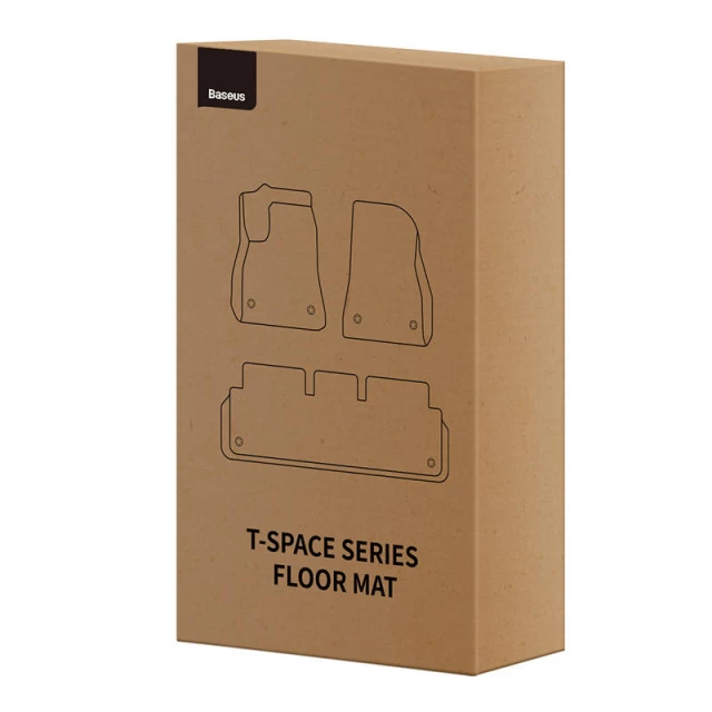 Комплект ковриков Baseus T-Space для Tesla Model 3 (3 Pack) Black (C20251300111-00)