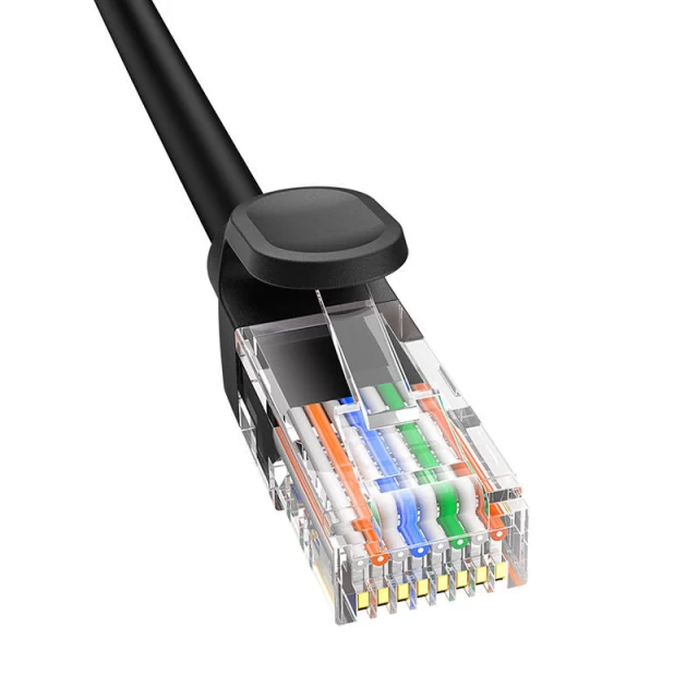 Сетевой кабель Baseus High Speed (Round) Ethernet RJ45 Cat.5 1000Mb/s 1m Black (B00133206111-01)