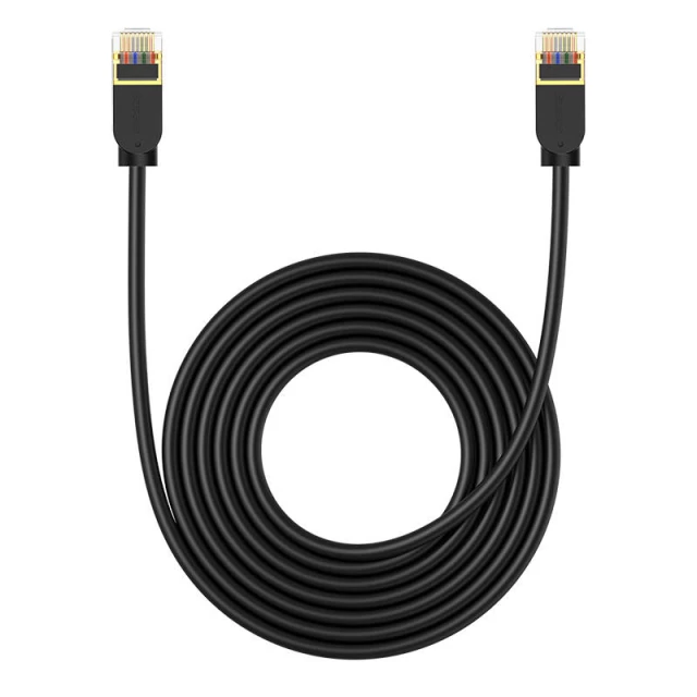 Мережевий кабель Baseus High Speed (Round) Ethernet RJ45 Cat.7 10 Gb 5m Black (B00133208111-05)