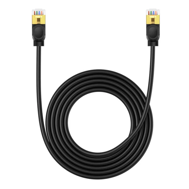 Сетевой кабель Baseus High Speed (Round) Ethernet RJ45 Cat.7 10 Gb 3m Black (B00133208111-04)