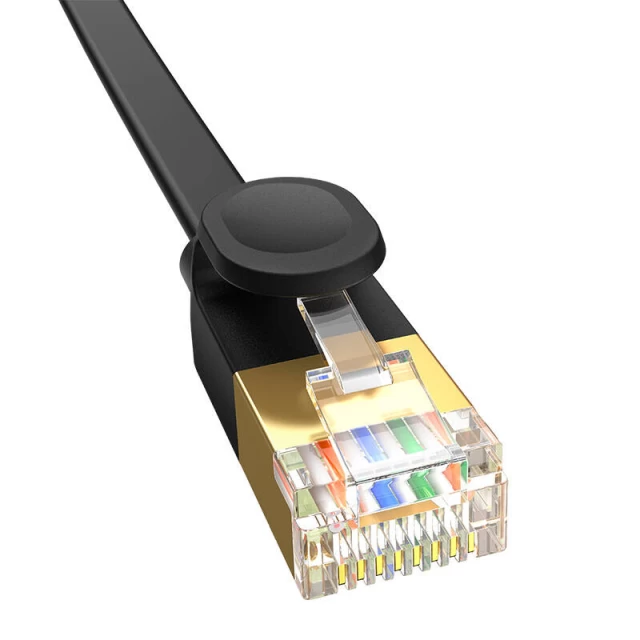 Сетевой кабель Baseus High Speed (Round) Ethernet RJ45 Cat.7 Gigabit 1m Black (B00133208111-01)