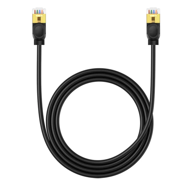 Сетевой кабель Baseus High Speed (Round) Ethernet RJ45 Cat.7 10 Gb 1.5m Black (B00133208111-02)