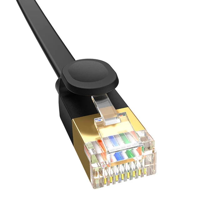 Мережевий кабель Baseus High Speed (Flat) Ethernet RJ45 Cat.7 1000Mb/s 5m Black (B00133207111-04)