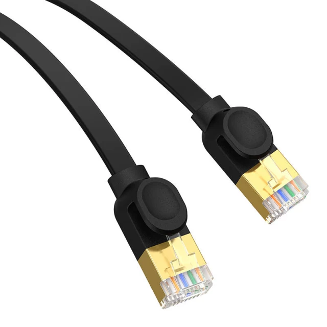Сетевой кабель Baseus High Speed (Flat) Ethernet RJ45 Cat.7 1000Mb/s 2m Black (B00133207111-02)