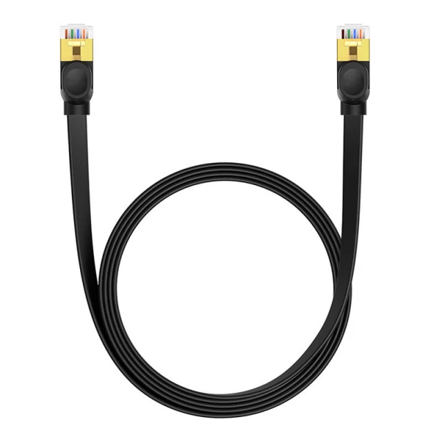 Мережевий кабель Baseus High Speed (Flat) Ethernet RJ45 Cat.7 1000Mb/s 2m Black (B00133207111-02)