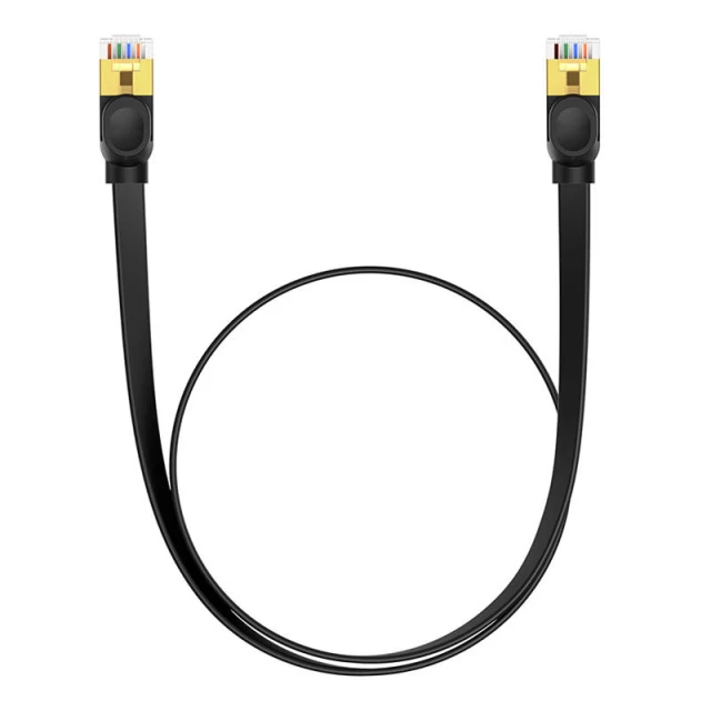 Мережевий кабель Baseus High Speed (Flat) Ethernet RJ45 Cat.7 1000Mb/s 1m Black (B00133207111-01)