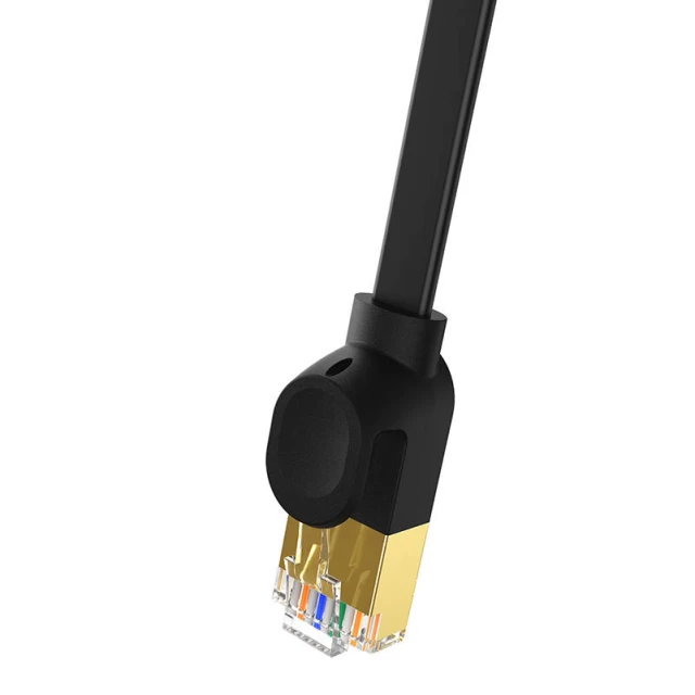 Сетевой кабель Baseus High Speed (Flat) Ethernet RJ45 Cat.7 1000Mb/s 1m Black (B00133207111-01)