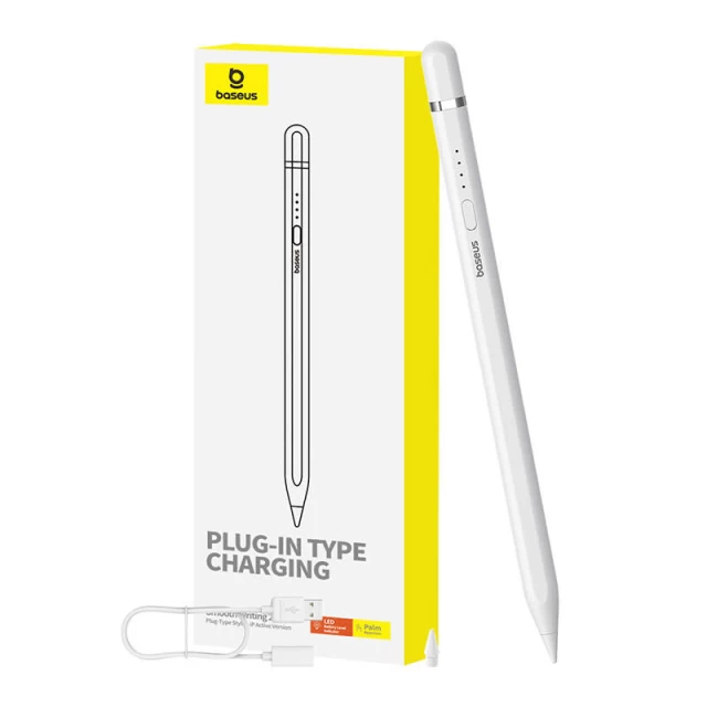 Стилус Baseus Smooth Writing Active with Plug-in Charging Lightning White (P80015806211-03)