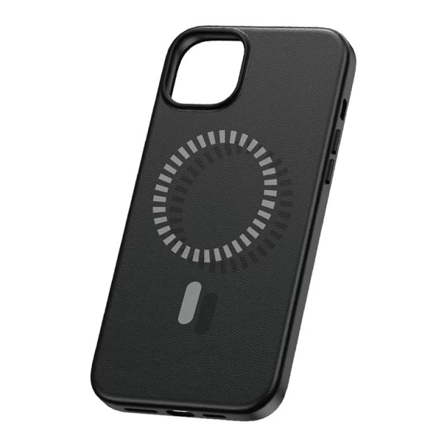 Чехол Baseus Fauxther для iPhone 15 Pro Black with MagSafe (P60157305113-01)