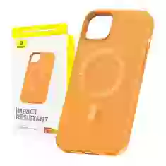 Чехол Baseus Fauxther для iPhone 15 Pro Orange with MagSafe (P60157305713-01)