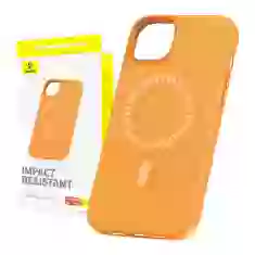 Чехол Baseus Fauxther для iPhone 15 Pro Max Orange with MagSafe (P60157305713-03)
