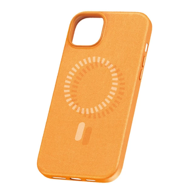 Чехол Baseus Fauxther для iPhone 15 Pro Max Orange with MagSafe (P60157305713-03)