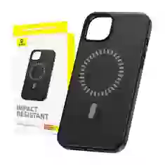 Чехол Baseus Fauxther для iPhone 15 Black with MagSafe (P60157305113-00)