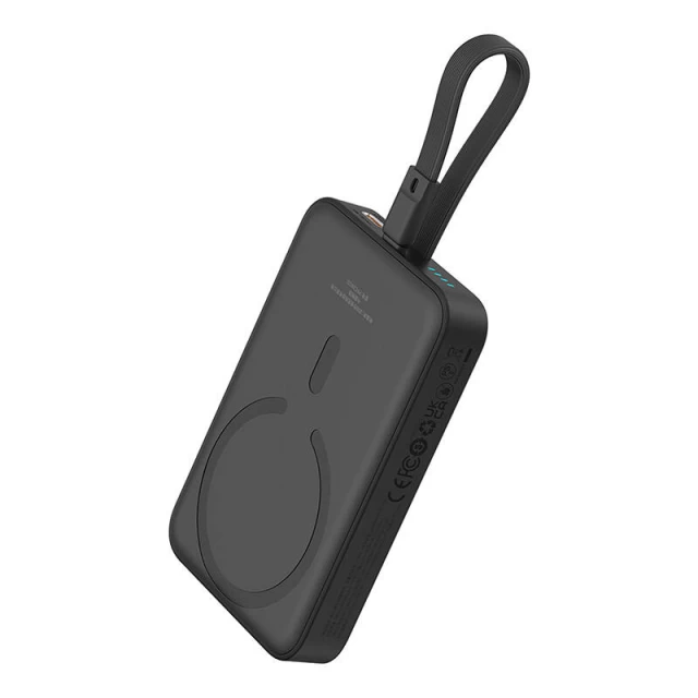 Портативний зарядний пристрій Baseus Magnetic Mini with USB-C to USB-C Cable 0.3m 10000 mAh 20W Black with MagSafe (P10022109113-00)