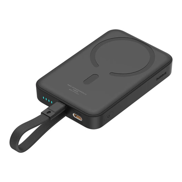Портативное зарядное устройство Baseus Magnetic Mini with USB-C to USB-C Cable 0.3m 10000 mAh 20W Black with MagSafe (P10022109113-00)