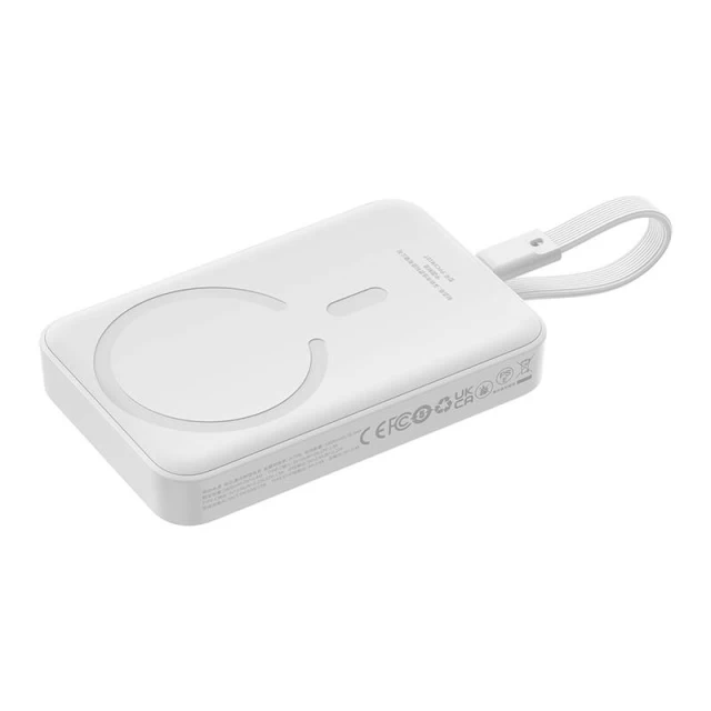 Портативное зарядное устройство Baseus Magnetic Mini with USB-C to USB-C Cable 0.3m 10000 mAh 30W White with MagSafe (P1002210B223-00)