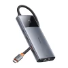 USB-хаб Baseus 6-in-1 Metal Gleam Series II USB-C to HDMI | 2x USB-A | USB-C | RJ-45 | SD/TF | USB-C PD Black (B00061802813-00)
