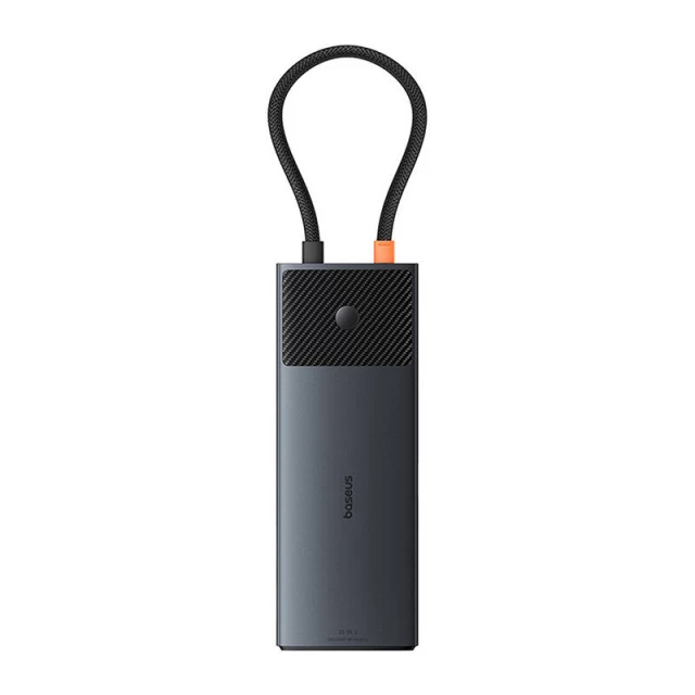USB-хаб Baseus 10-in-1 Metal Gleam Series USB-C to USB-C PD | USB-C | 3x USB-A | 2x HDMI | RJ-45 | SD/TF Black (B00061800123-00)