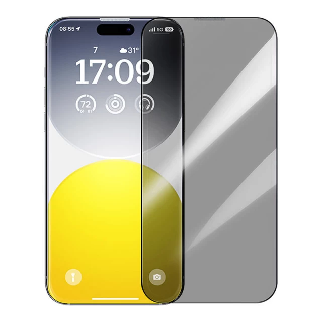 Защитное стекло Baseus Sapphire для iPhone 15 Privacy (P60057505203-00)