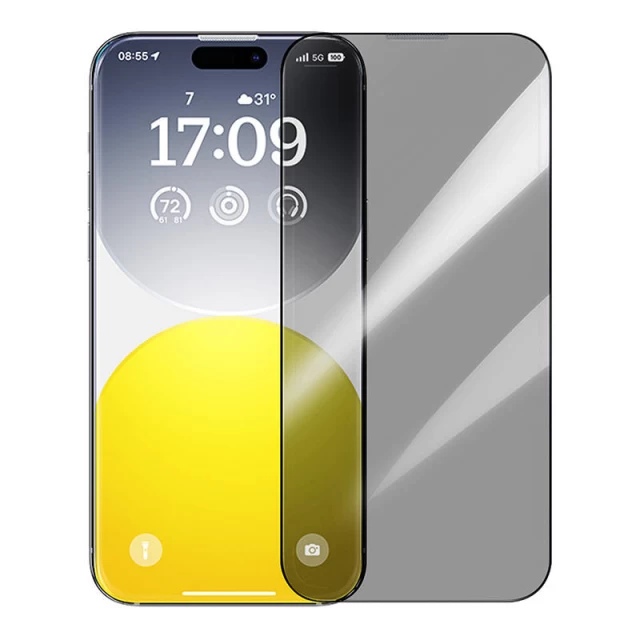 Защитное стекло Baseus Sapphire для iPhone 15 Pro Max Privacy (P60057505203-03)