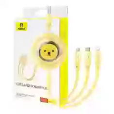 Кабель Baseus 3-in-1 USB-A to USB-C | USB-M | Lightning 3.5A 1.1m Yellow (P10362900Y11-00)