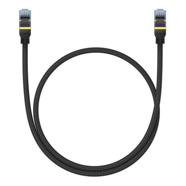 Мережевий кабель Baseus Braided Ethernet RJ45 Cat.7 10Gbps 0.5m Black (B0013320B111-00)