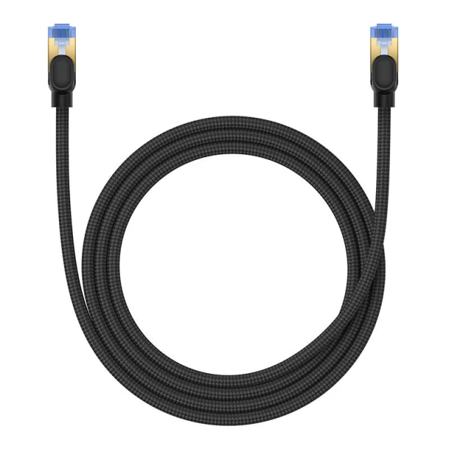 Мережевий кабель Baseus Braided Ethernet RJ45 Cat.7 10Gbps 1.5m Black (B0013320B111-02)